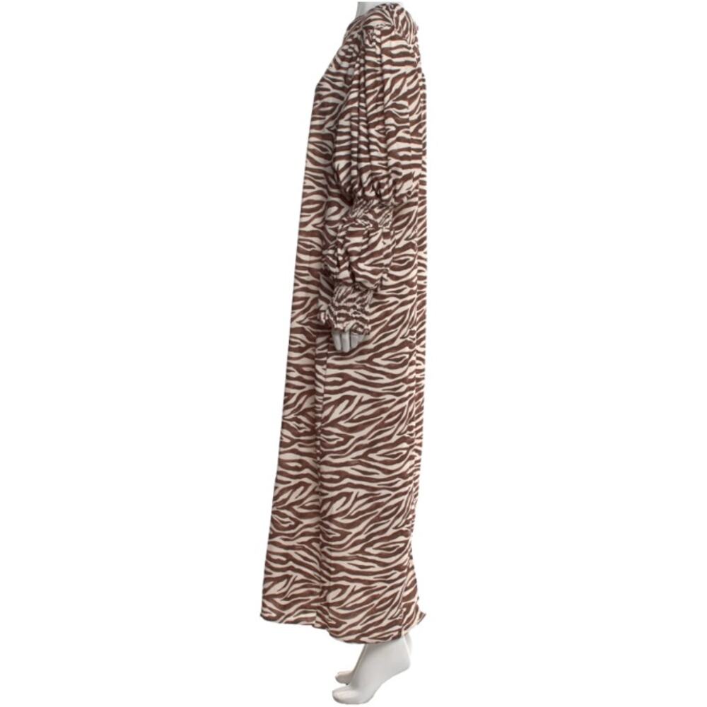 The Lulo Project Tent Dress Women Brown Animal Print Long Sleeve Casual NWT - Picture 3 of 6